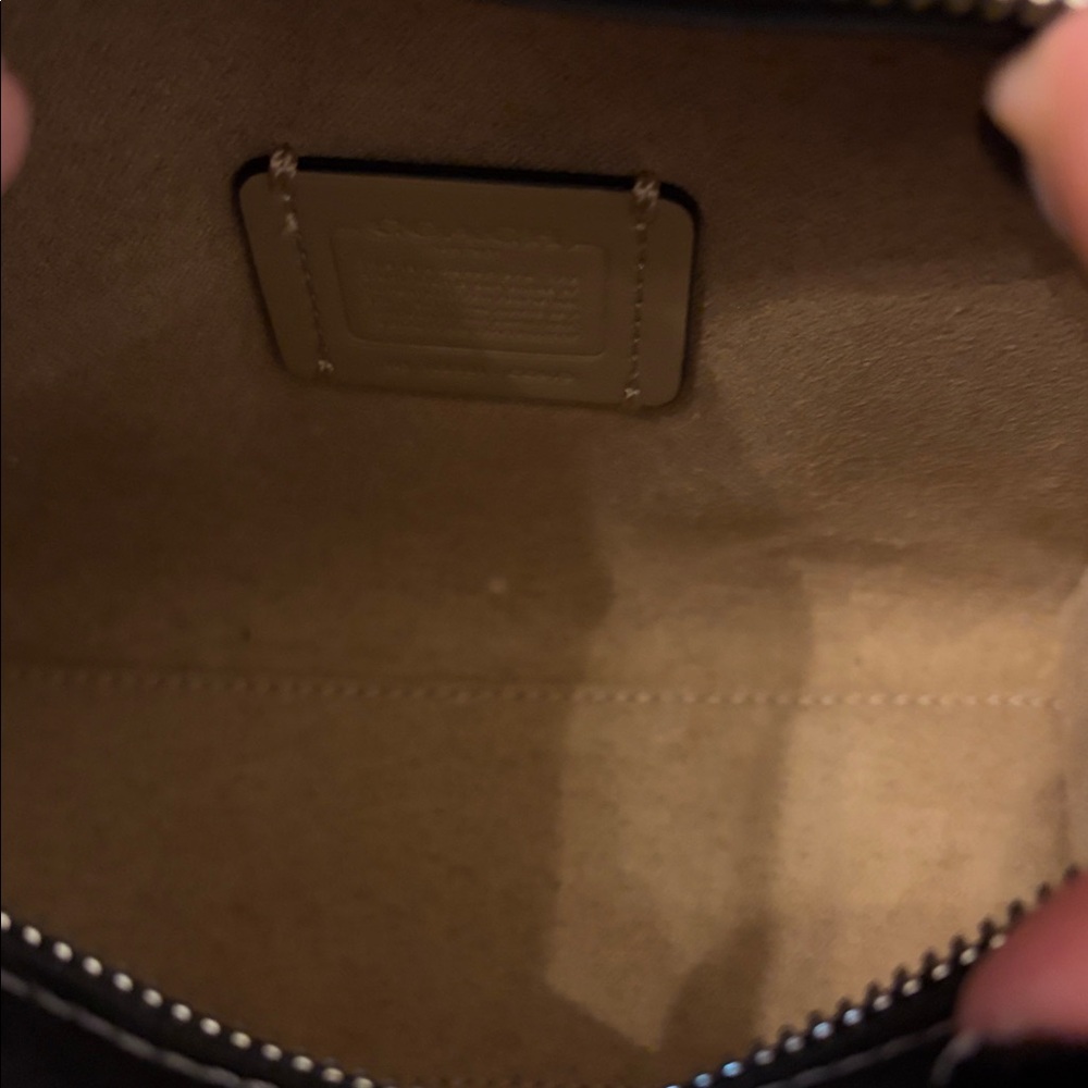Coach 🌲 Andrea Mini Carryall in Monogram Black and Cream Leather - Picture 10 of 13